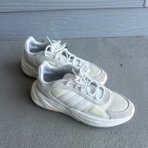 Adidas Cream and White Athletic Shoes